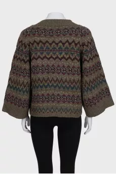 Loose-fitting jumper with wide sleeves