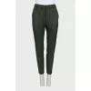 Tapered trousers with a print