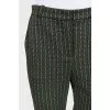 Tapered trousers with a print