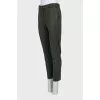 Tapered trousers with a print