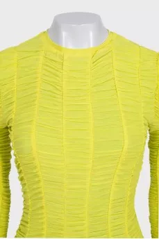 Green draped dress with tag