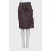 Purple skirt with patch pockets