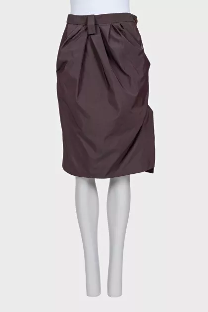 Purple skirt with patch pockets