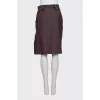 Purple skirt with patch pockets