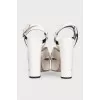 Білі шкіряні босоніжки Sinuosa