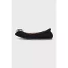 Leather ballet flats with crystals