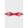 Leather narrow belt with a bow