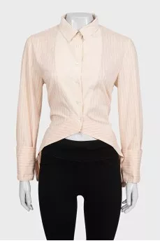 Striped shirt with ties
