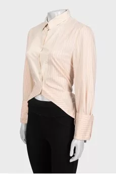 Striped shirt with ties