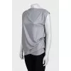 Gray blouse with gathered back