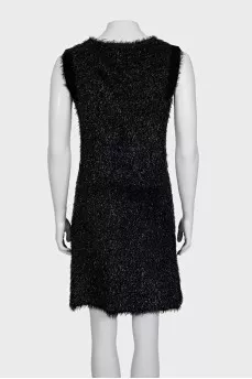 Black dress with contrasting stripes