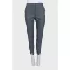 Grey tapered high-waist trousers