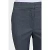 Grey tapered high-waist trousers