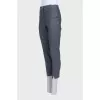 Grey tapered high-waist trousers