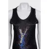 Vintage T-shirt decorated with crystals