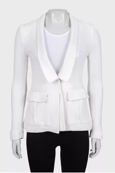 Fitted jacket with patch pockets