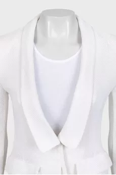 Fitted jacket with patch pockets