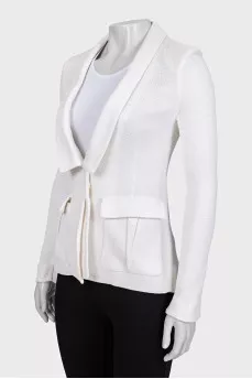 Fitted jacket with patch pockets