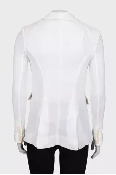 Fitted jacket with patch pockets