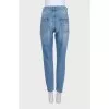Blue ripped jeans with tag