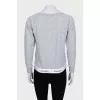 Gray sweatshirt with contrasting elastic waistband