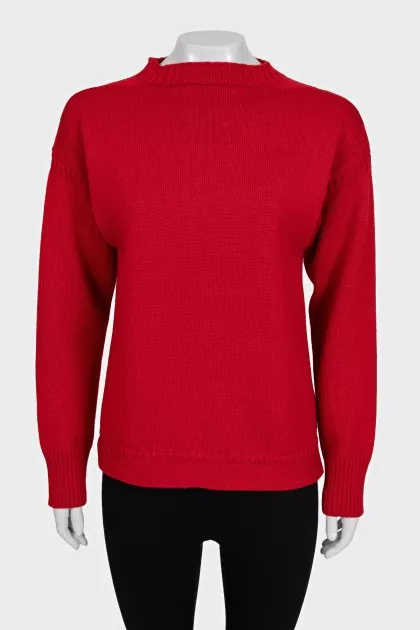 Red wool sweater