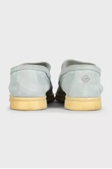Summer Charms Walk Blue Suede Loafers