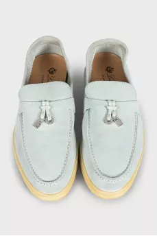 Summer Charms Walk Blue Suede Loafers