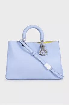 Blue leather Diorissimo tote