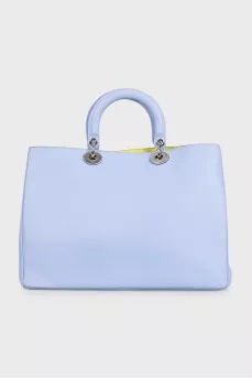 Blue leather Diorissimo tote
