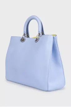 Blue leather Diorissimo tote