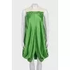 Green silk dress