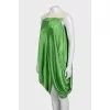 Green silk dress