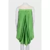 Green silk dress