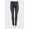 Lace leggings decorated with sequins