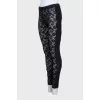 Lace leggings decorated with sequins