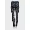 Lace leggings decorated with sequins