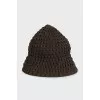 Knitted green Panama hat