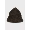 Knitted green Panama hat