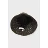 Knitted green Panama hat
