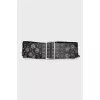 Wide leather belt decorated with pendants