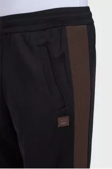 Men's sweatpants with drawstrings and side stripes