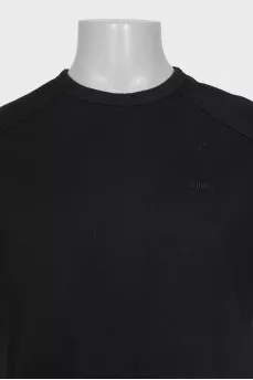 Men's black t-shirt with patch pocket