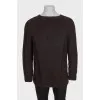 Джемпер oversize коричневого цвета 