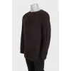 Джемпер oversize коричневого цвета 