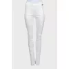White tapered trousers