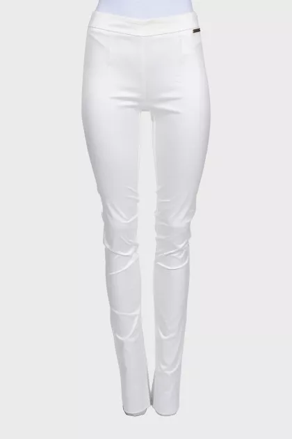 White tapered trousers