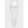White tapered trousers
