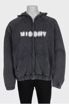 Men's zippered sweatshirt with print