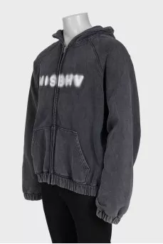 Men's zippered sweatshirt with print